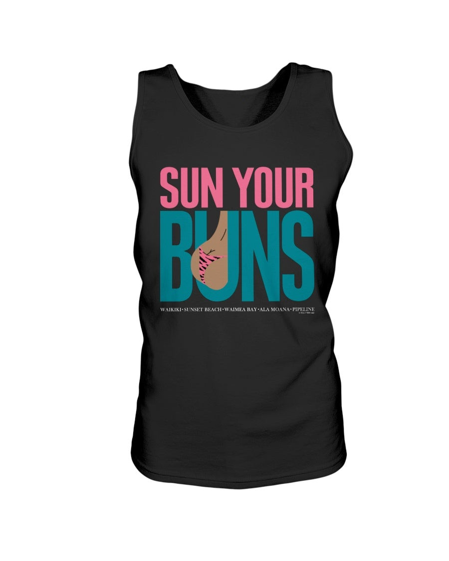 Vintage 80S Sun Your Buns Neon Beach Tank 211028