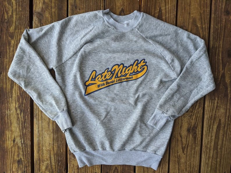 Vintage 80S Super Soft Late Night With David Letterman Soft Crewnecksweatshirt