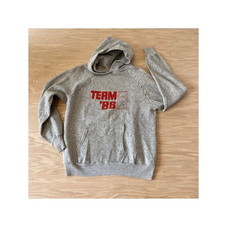 Vintage 80S Team 88 Grey Hoodie
