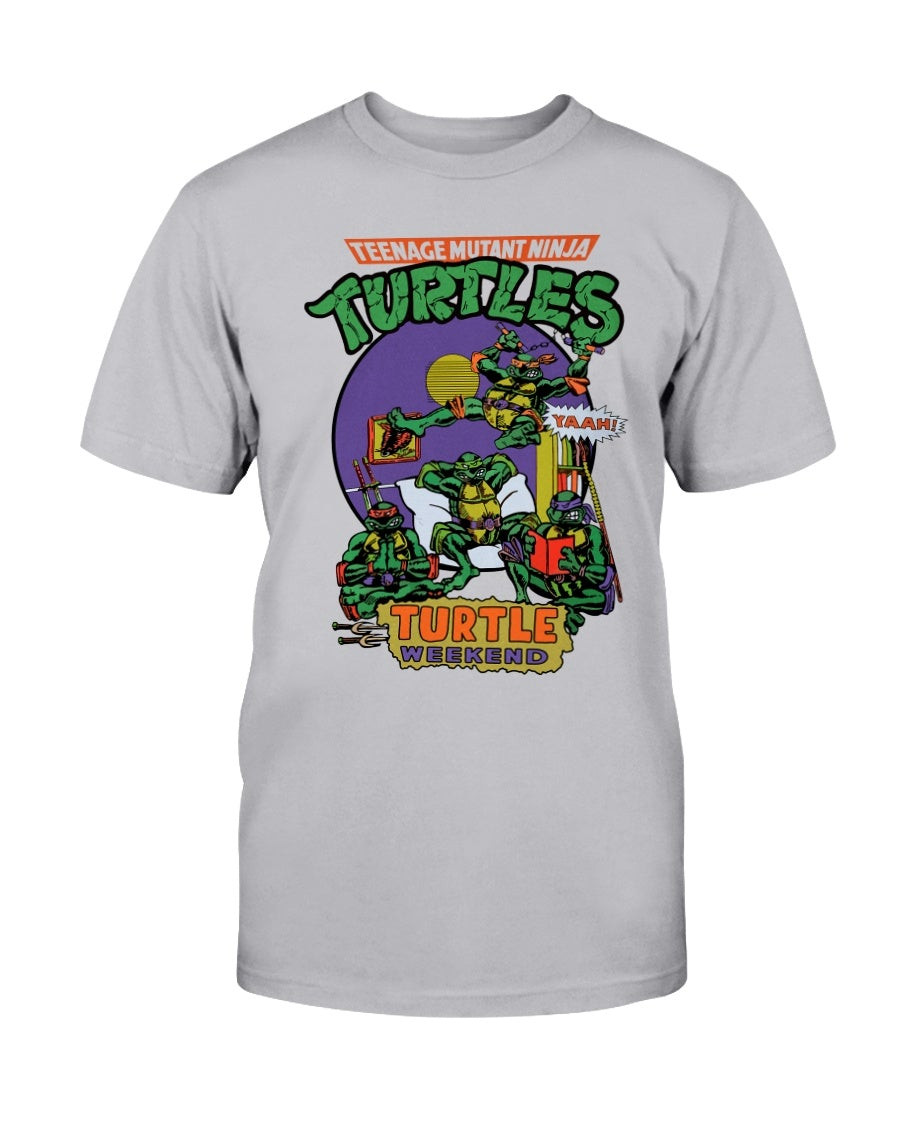 Vintage 80S Teenage Mutant Ninja Turtles Cartoon Turtle Weekend Tmnt T Shirt 211206