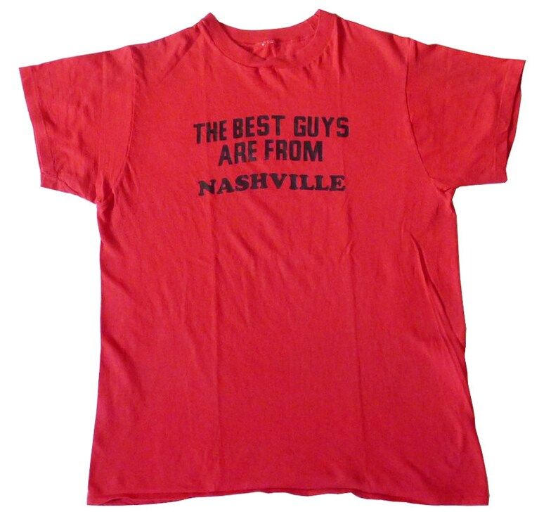Vintage 80S The Best Guys Are From Nashville Red T Shirt