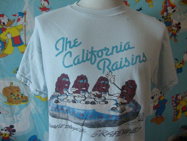 Vintage 80S The California Raisins I Heard It Through The Grapevine T Shirt