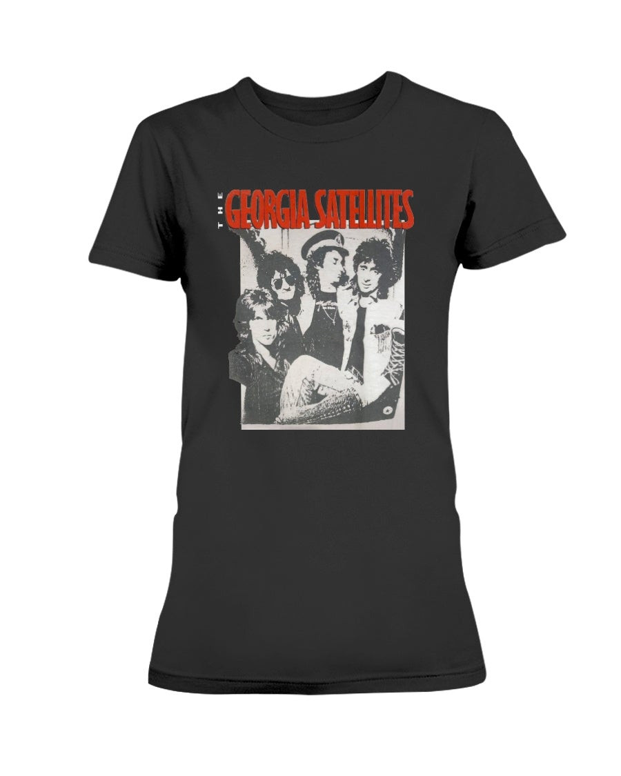 Vintage 80S The Georgia Satellite Band Rock Concert Tour Ladies T Shirt 073021 vintage 80s the georgia satellite band rock concert tour ladies t shirt 073021 zhucv