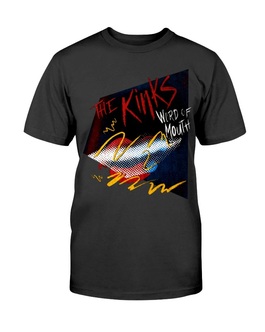 Vintage 80S The Kinks Word Of Mouth Tour 85 T Shirt 211126 vintage 80s the kinks word of mouth tour 85 t shirt 211126 fdfvg
