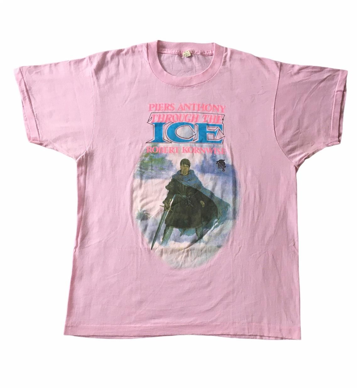 Vintage 80s Through The Ice Piers Anthony Fantasy Novel Screen Stars shirt