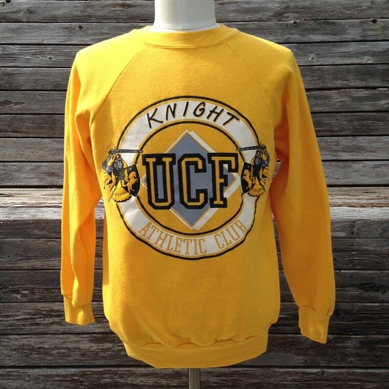 Vintage 80S Ucf Knights Sweatshirt Medium University Of Central Florida Soft Thin