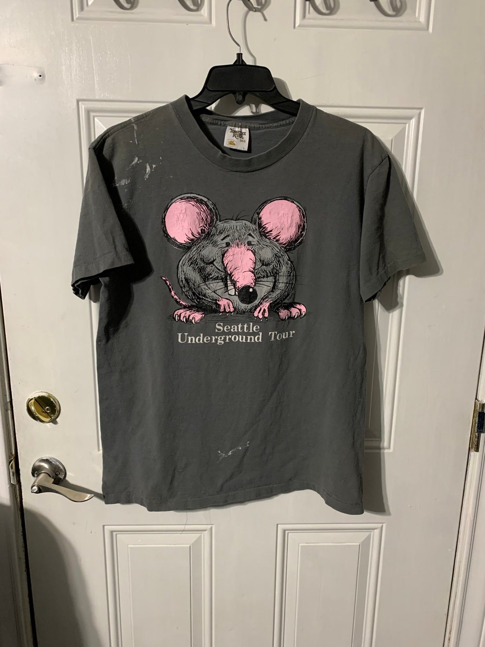 Vintage 80S Underground Tour 1987 T-Shirt By Tennessee River Gold L vintage 80s underground tour 1987 t shirt by tennessee river gold l auf9r