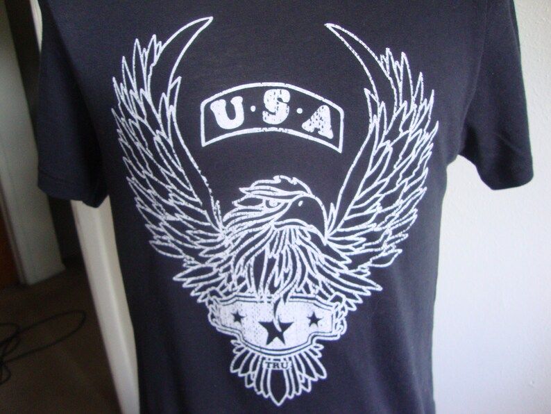Vintage 80S Usa Souvenir Black T Shirt