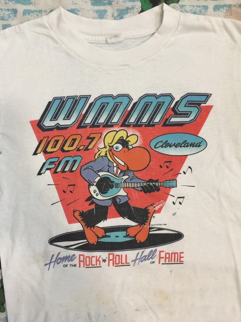 Vintage 80S Wmms 1007 Fm Cleveland Oh Ohio Home Of The Rock And Roll Hall Of Fame Paper Thin