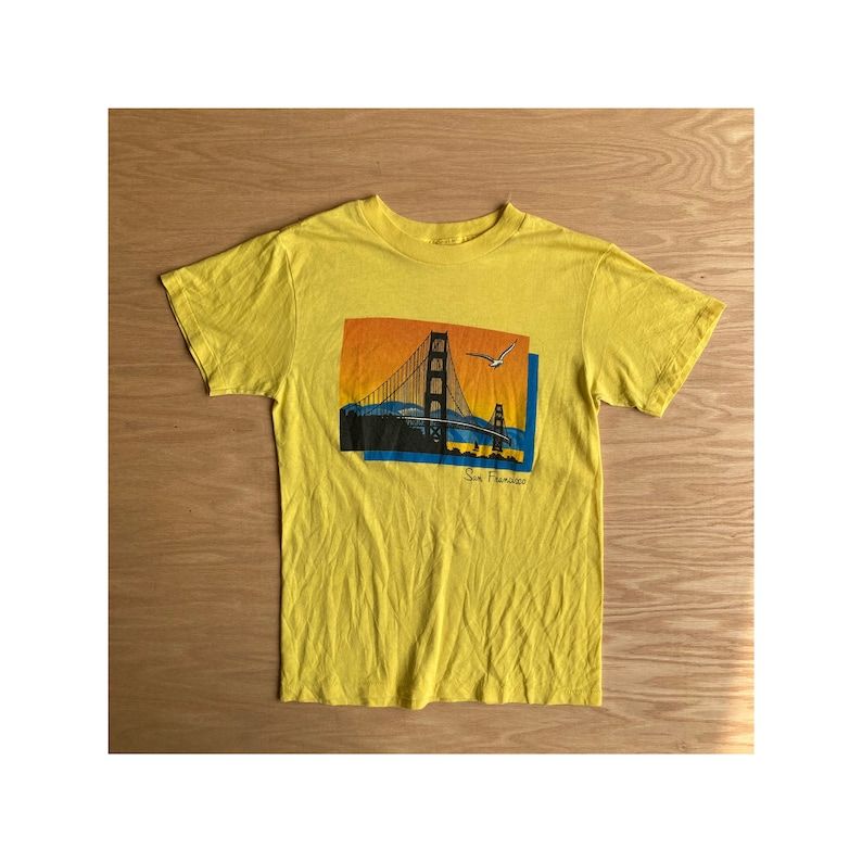 Vintage 80S Yellow San Francisco T Shirt