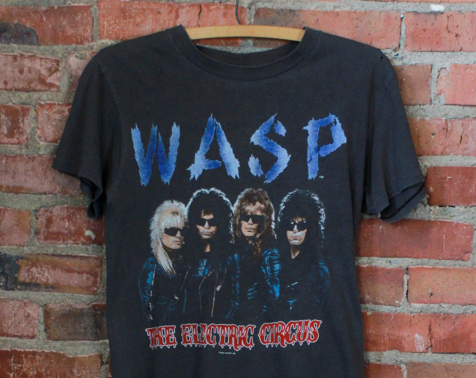 Vintage '87 Wasp Concert T Shirt Electric Circus Animals Only Unisex vintage 87 wasp concert t shirt electric circus animals only unisex mhgrl