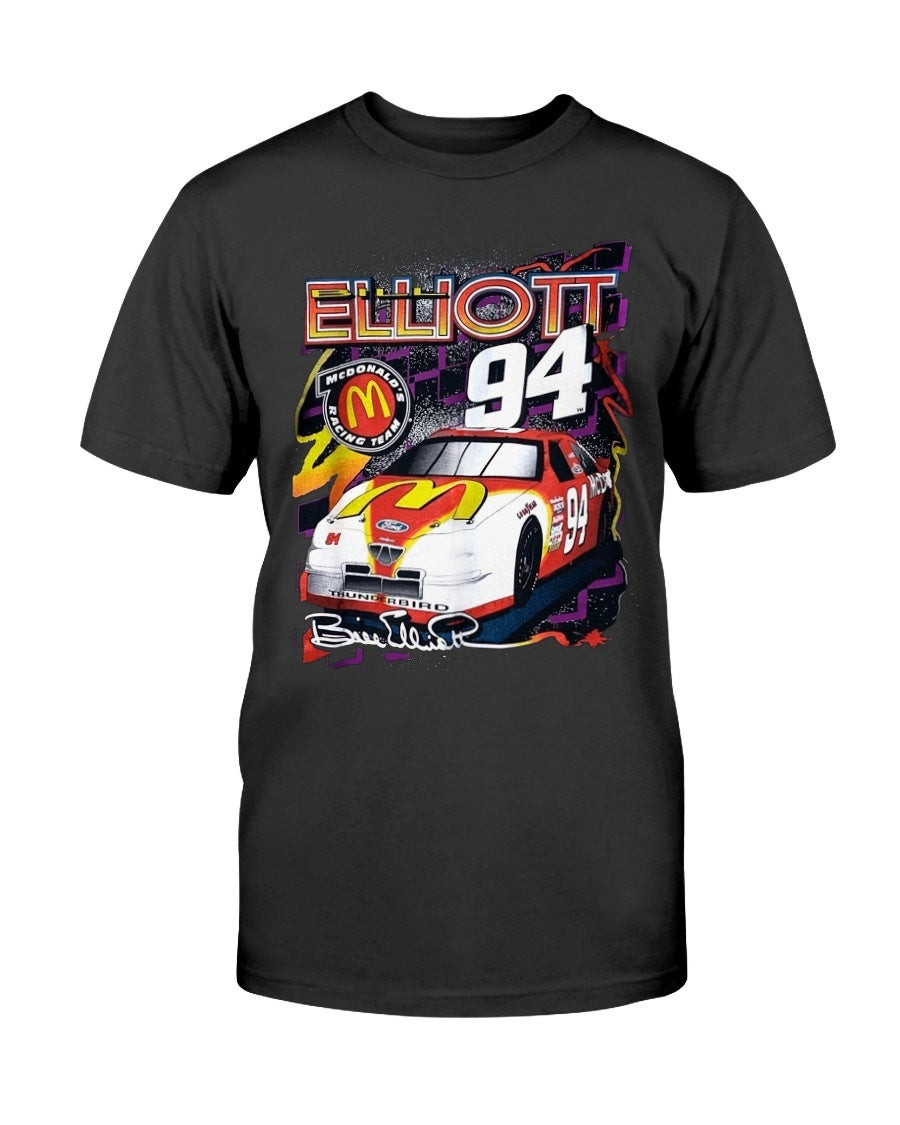Vintage 90 Bill Elliott Mcdonalds Racing T Shirt 082421