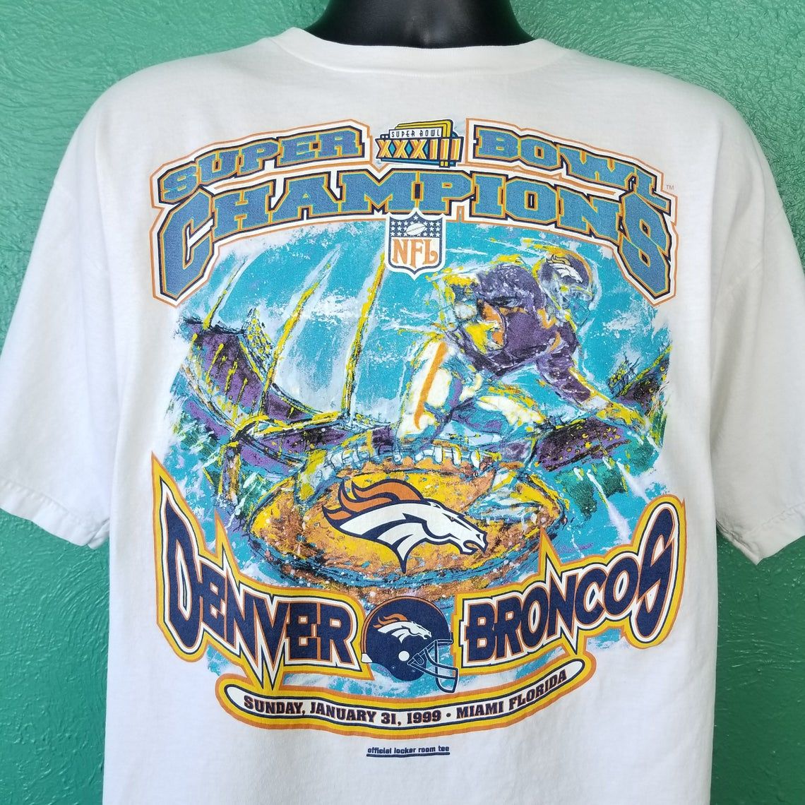 Vintage 90 Denver Broncos Starter Super Bowls XXXIII Champions Shirt