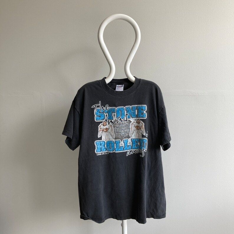 Vintage 90S 00S The Stone Was Rolled Jesus Lover T Shirt Omg