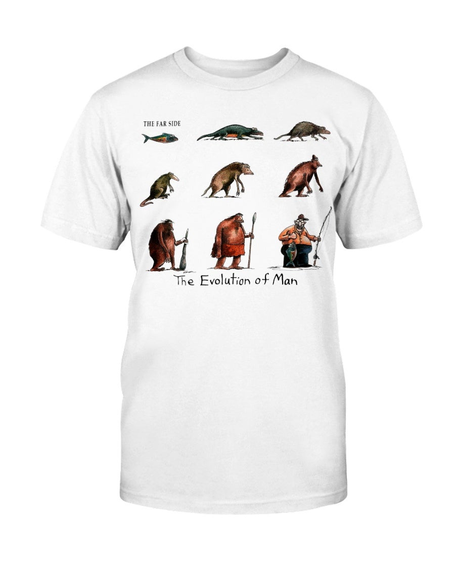 Vintage 90S 1990 The Far Side The Evolution Of Man Big Image Single Panel Comic Anime Manga Promo T Shirt 211013 vintage 90s 1990 the far side the evolution of man big image single panel comic anime manga promo t shirt 211013 dltso