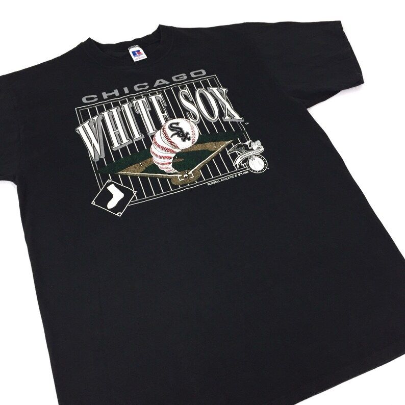 Vintage 90S 1992 92 Mlb Chicago White Sox Russell Athletic Made In Usa Baseball Graphic Tee T Shirt Shirt
