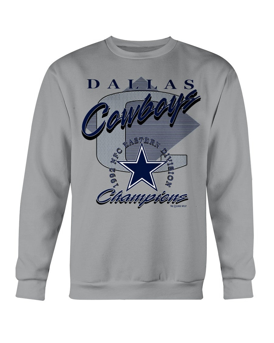 Vintage 90S 1992 92 Nfl Dallas Cowboys Nfc East Champs Champions Sweatshirt 211102