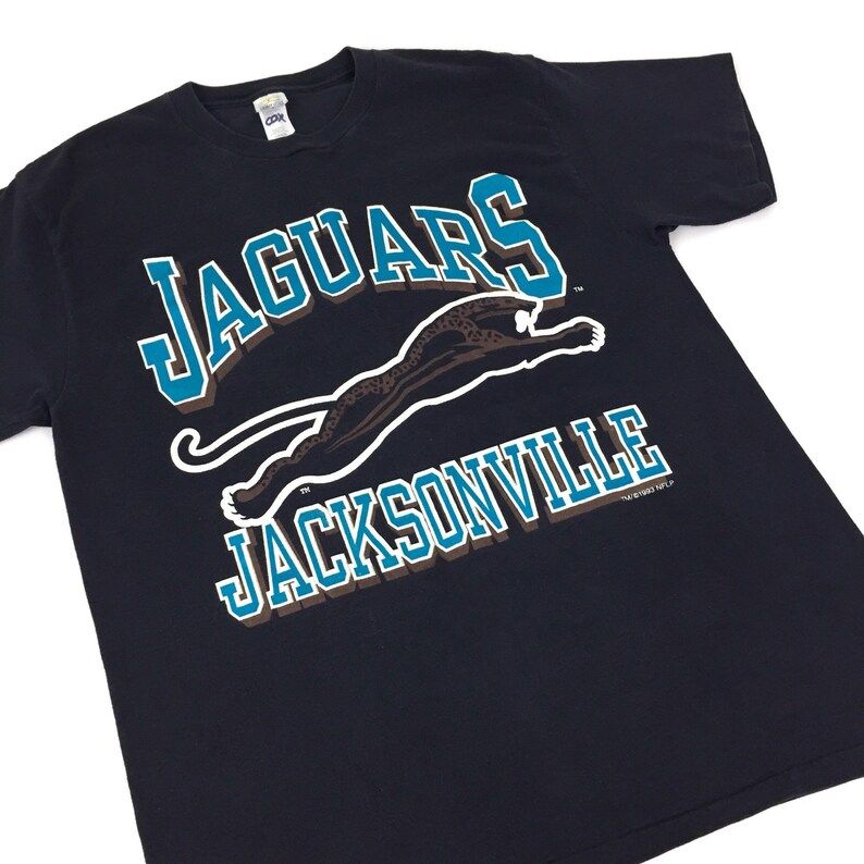 Vintage 90S 1993 93 Nfl Jacksonville Jaguars Single Stitch Football Graphic Tee T Shirt Shirt