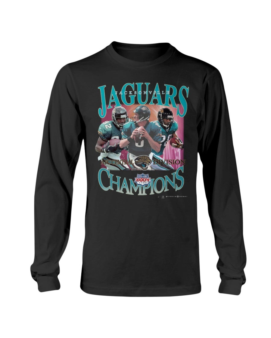 Vintage 90S 1999 Jacksonville Jaguars Football Afc Central Division Champions Long Sleeve T Shirt 211123