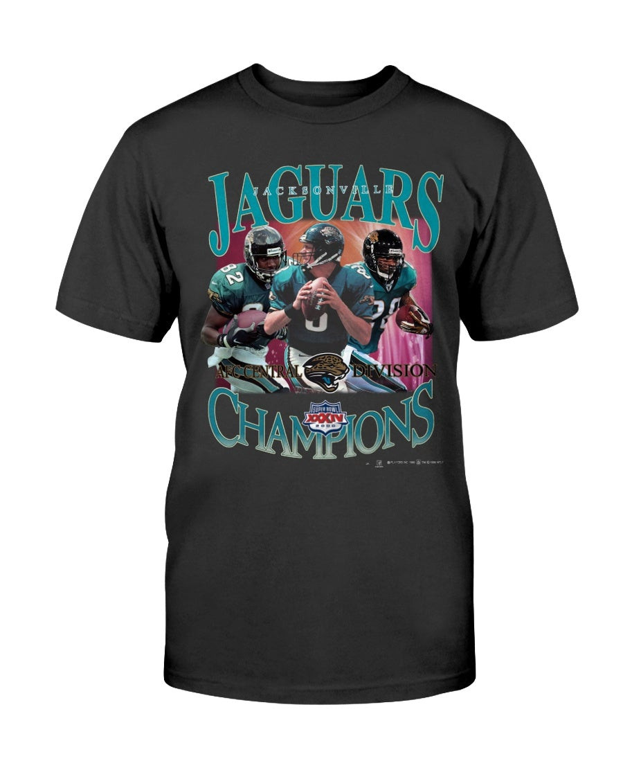 Vintage 90S 1999 Jacksonville Jaguars Football Afc Central Division Champions T Shirt 210918
