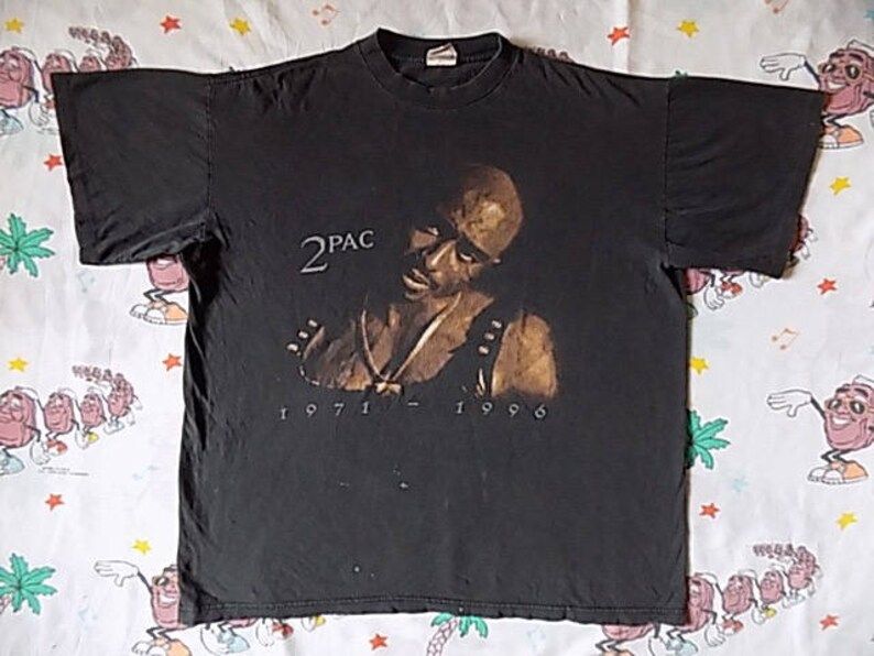 Vintage 90S 2Pac Commemorative T Shirt 1971 1996 Tupac Shakur Usa Made