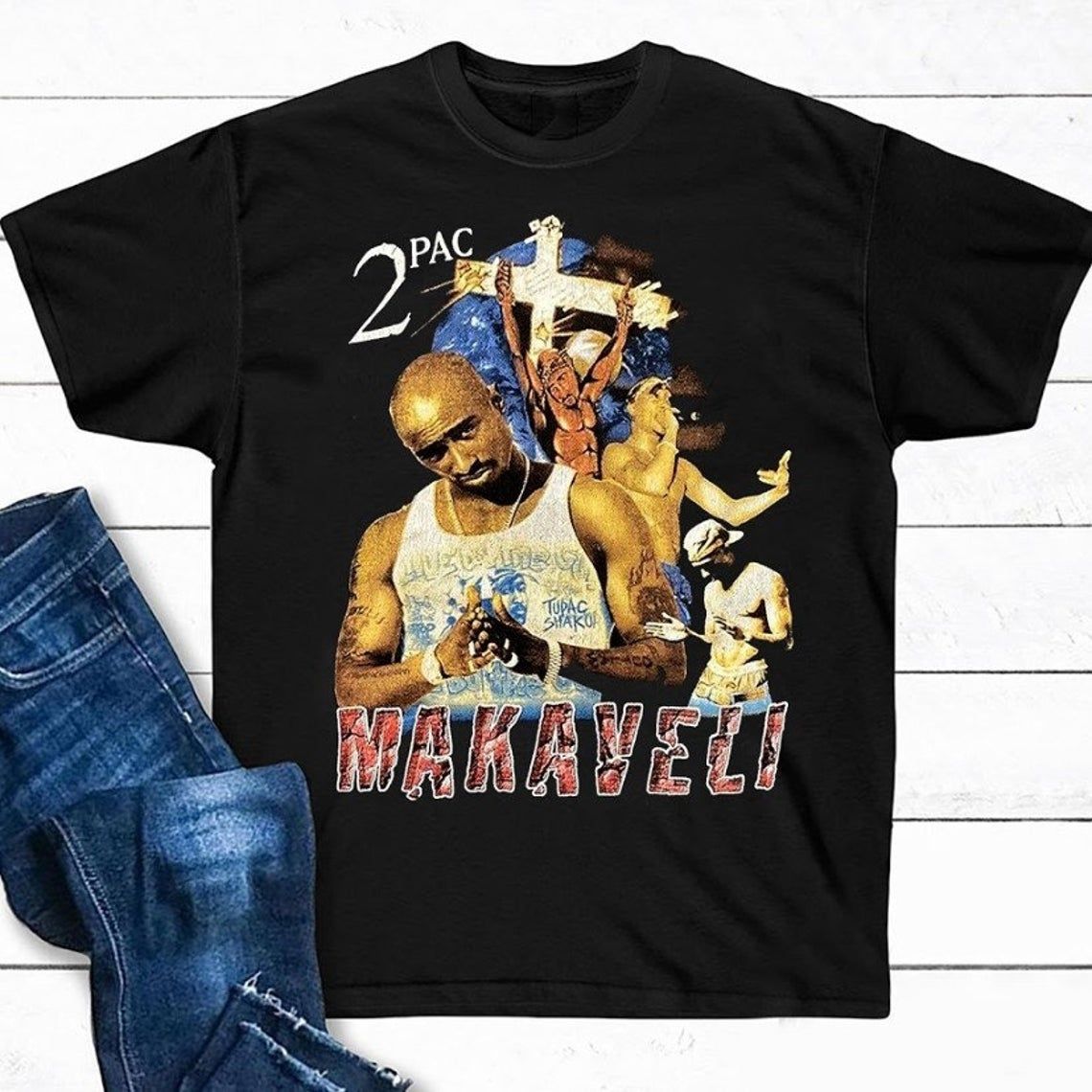 Vintage 90s 2pac Tupac Shakur Gridlock'd Rap Hip Hop Bootleg Shirt