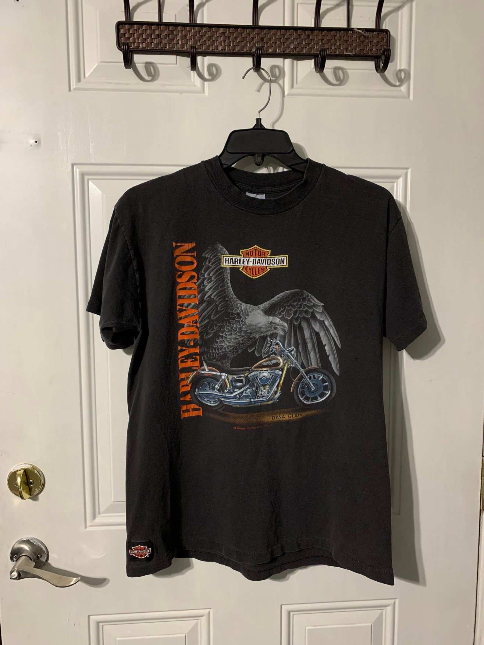 Vintage 90S 3D Emblem Harley Davidson T-Shirt L Bangor Maine