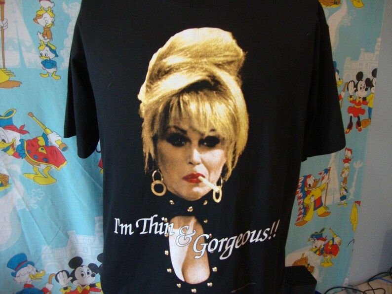 Vintage 90S Absolutely Fabulous Tv Show Ab Fab Bbc Comedy Central Im Thin Gorgeous New Deadstock