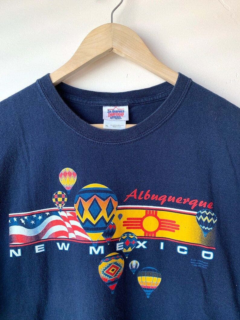 Vintage 90S Albuquerque New Mexico Hot Air Balloon Souvenir T Shirt