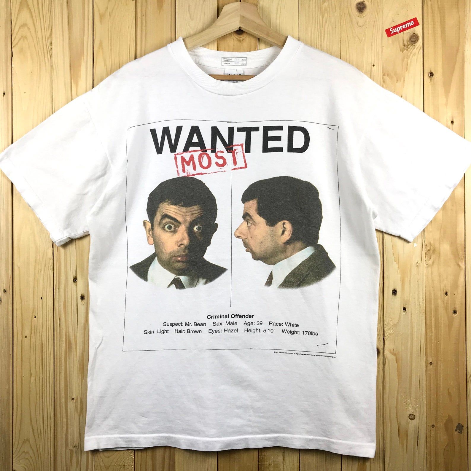 Vintage 90S America Funny Talent Mrbean Vintage Rowan Atkinson Bbc Tv Show / Movie And Film Shirt