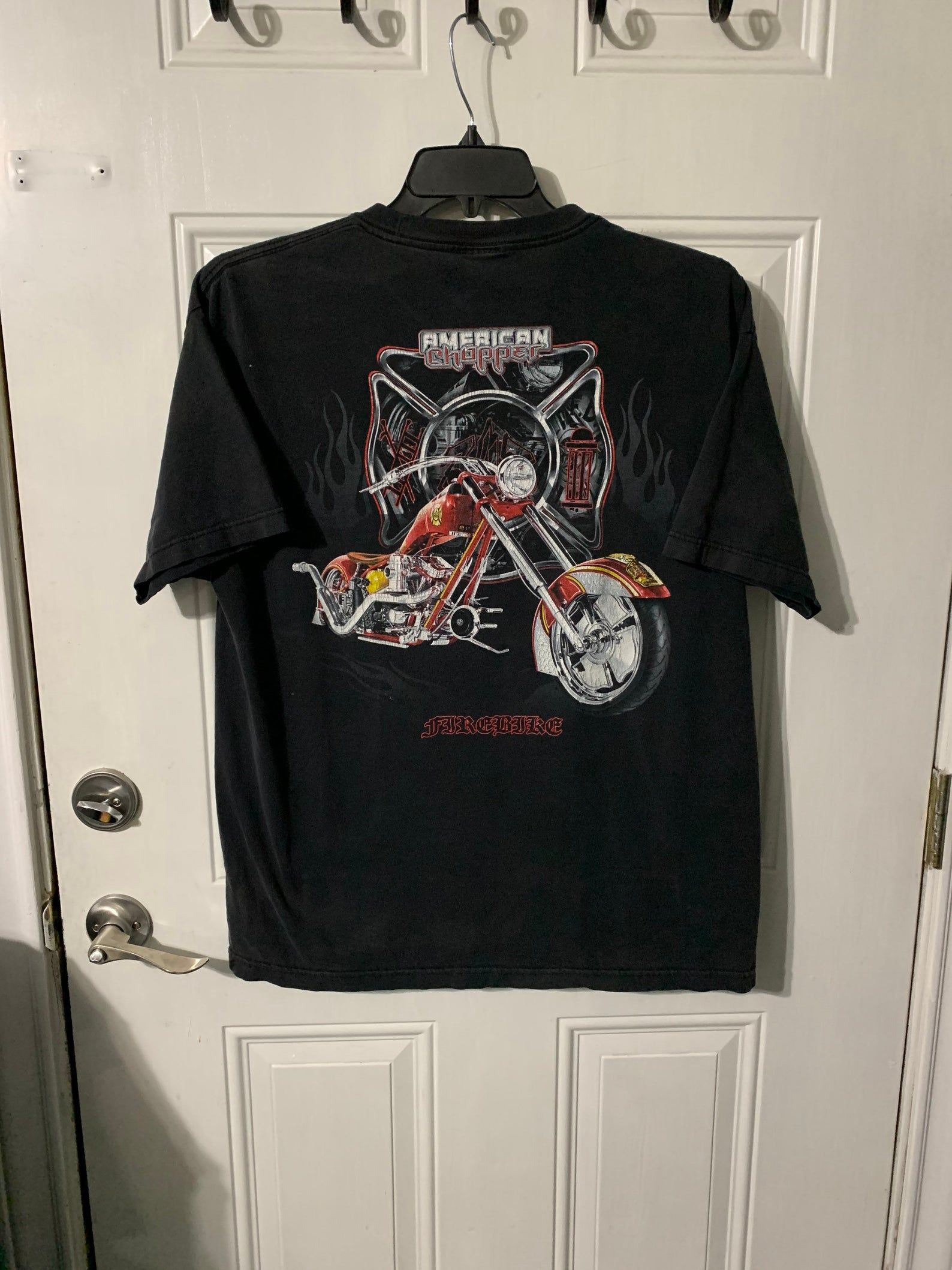 Vintage 90S American Choppers Firebike T-Shirt L