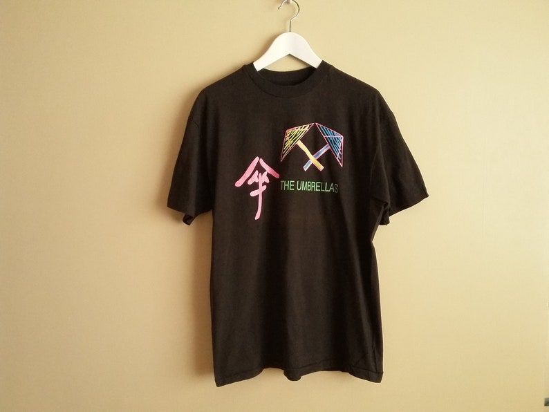 Vintage 90S Art Event T Shirt The Umbrellas Tejon Pass 1991 Neon Hanes Beefy T Christo And Jeanne Claude Made In Usa