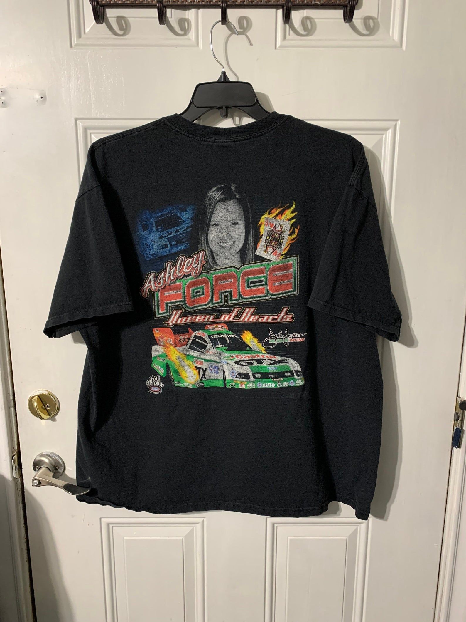 Vintage 90S Ashley Force Queen Of Hearts Racing T-Shirt 3