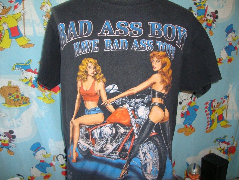 Vintage 90S Bad Ass Boys Have Bad Ass Toys Las Vegas Harley Davidson Bike Mc Trucker Sexy Girls vintage 90s bad ass boys have bad ass toys las vegas harley davidson bike mc trucker sexy girls hhbsc