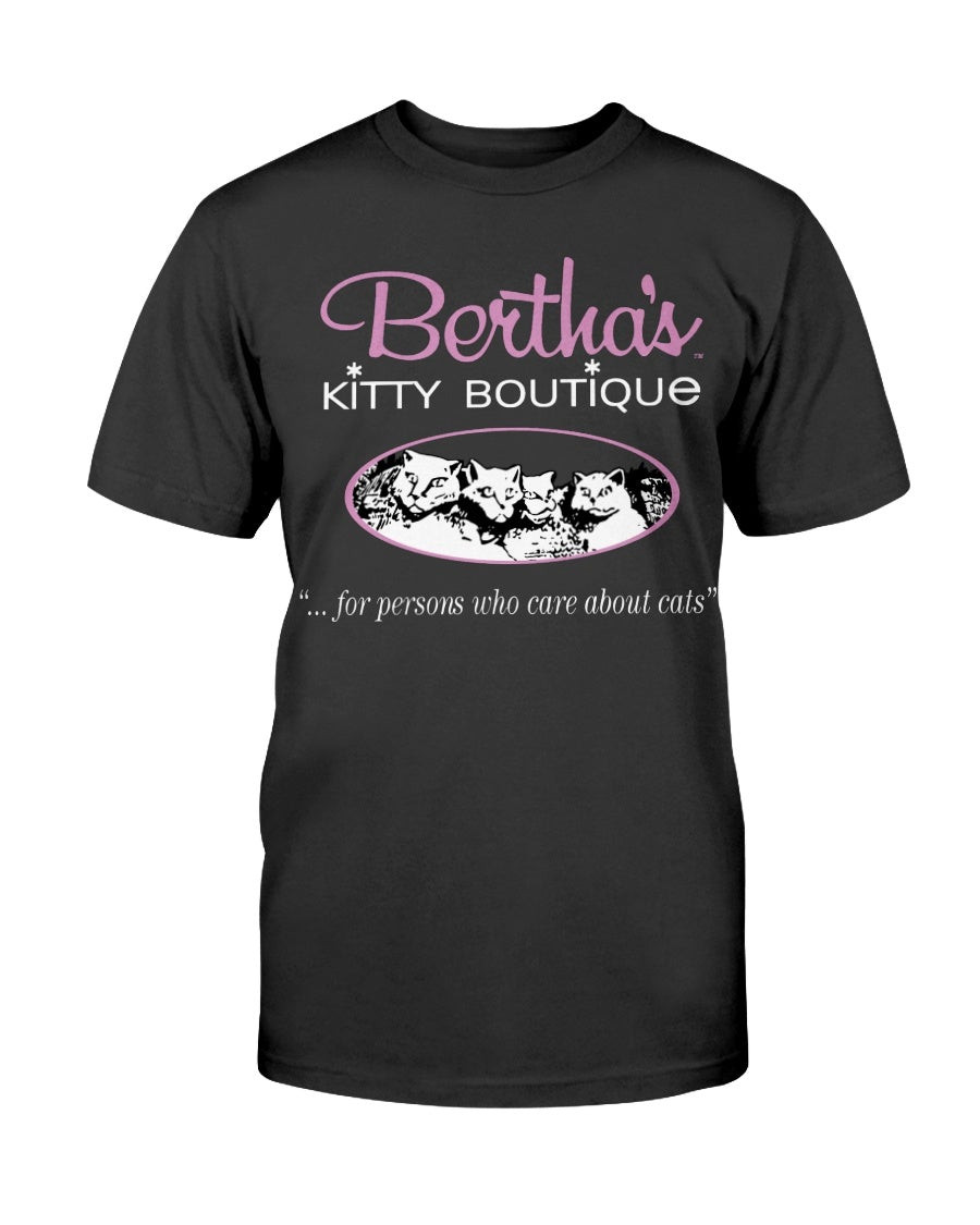 90s Bertha's Kitty Boutique For Persons Who Care About Cats Mount Rushmore Shirt