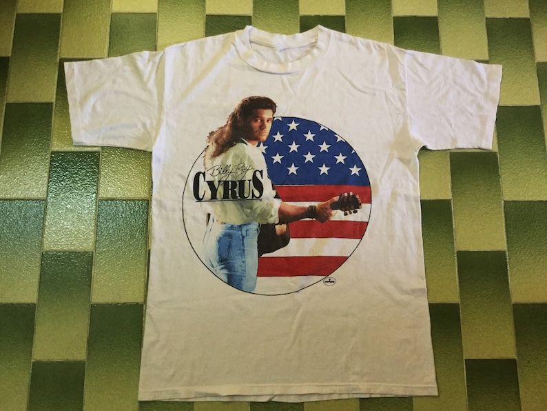 Vintage 90S Billy Ray Cyrus Achy Breaky Heart Country Songs Print T Shirt