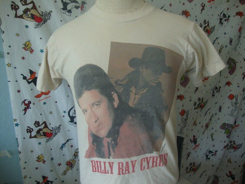 Vintage 90S Billy Ray Cyrus Storm In The Heartland Tour Concert Country Music Achy Breaky Heart T Shirt