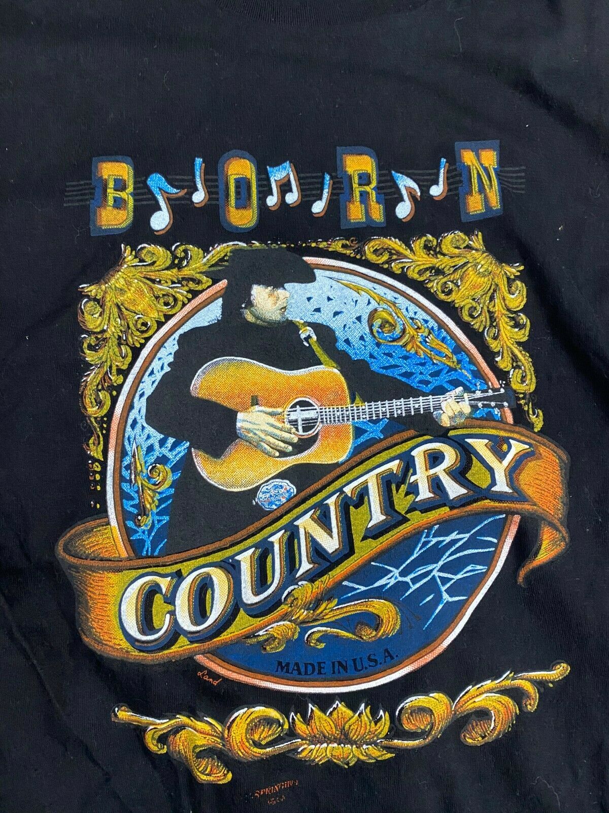 Vintage 90S Born Country Rap Music Band Tee