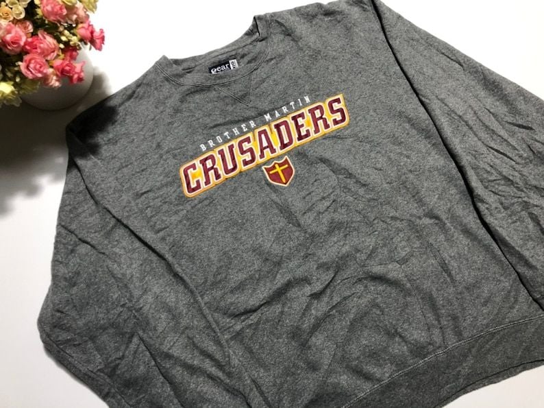 Vintage 90S Brother Martin Crusaders Sweater Big Logo