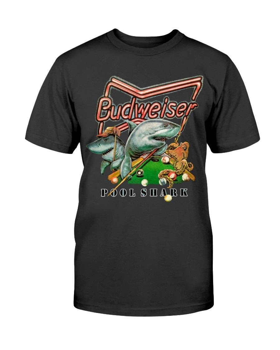 Vintage 90S Budweiser Pool Shark Commercial 1997 T Shirt 210928 vintage 90s budweiser pool shark commercial 1997 t shirt 210928 smdln