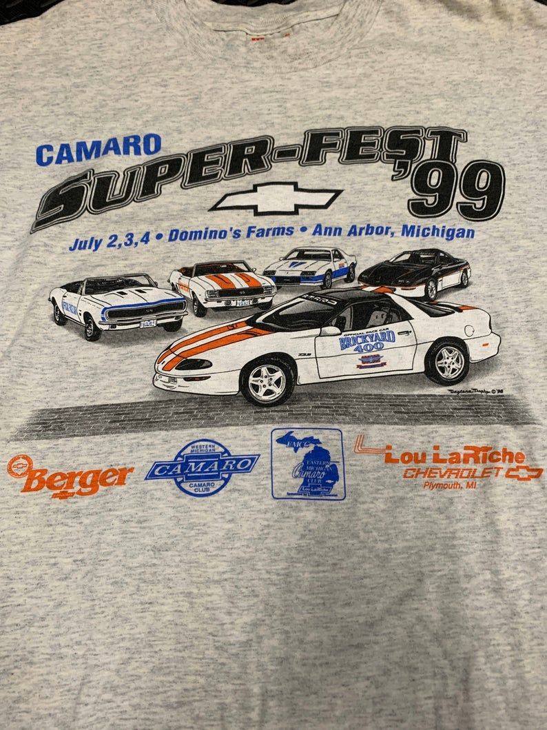 Vintage 90s Camaro Superfest 99 NASCAR Shirt