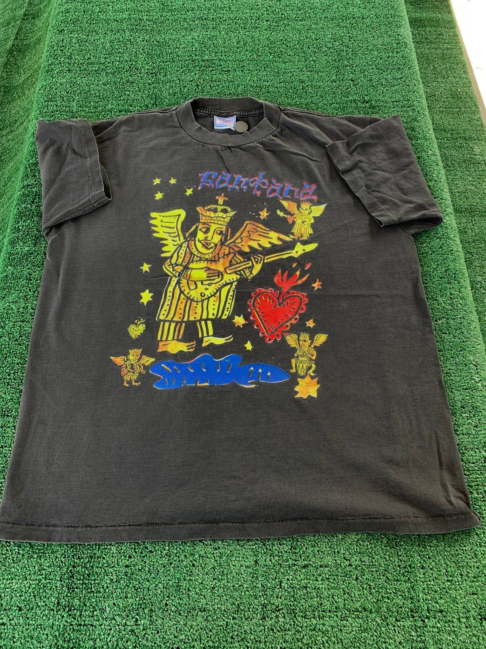 Vintage 90S Carlos Santana World Tour T-Shirt By Allsport vintage 90s carlos santana world tour t shirt by allsport rkfat
