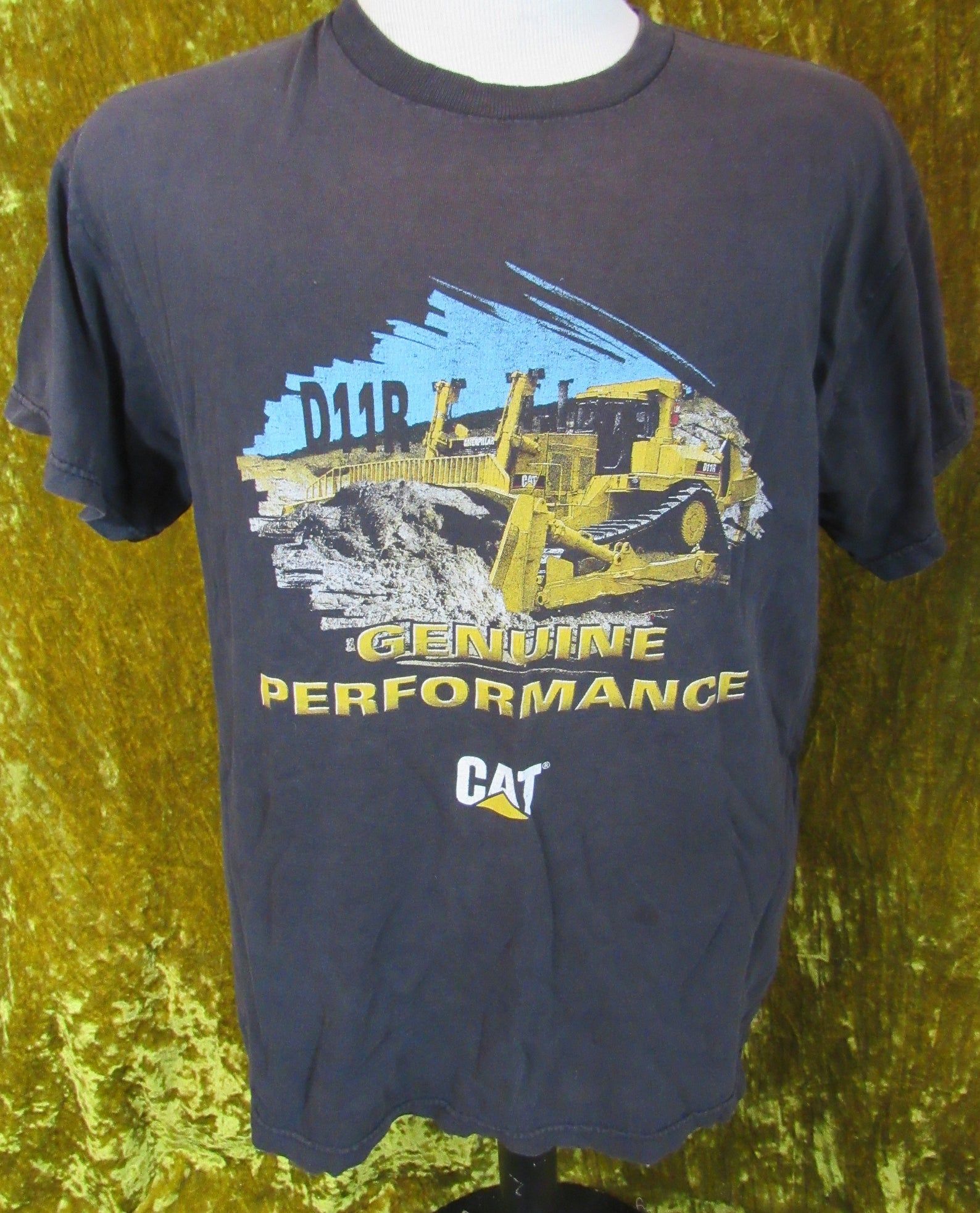 Vintage 90'S Cat D11R Dozer T-Shirt Bulldozer Heavy Machinery Genuine Performance Rock Ripper L vintage 90s cat d11r dozer t shirt bulldozer heavy machinery genuine performance rock ripper l au9vm