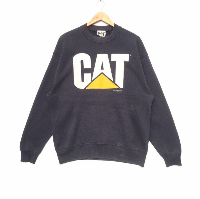 Vintage 90S Caterpillar Cat Big Logo Sweatshirt