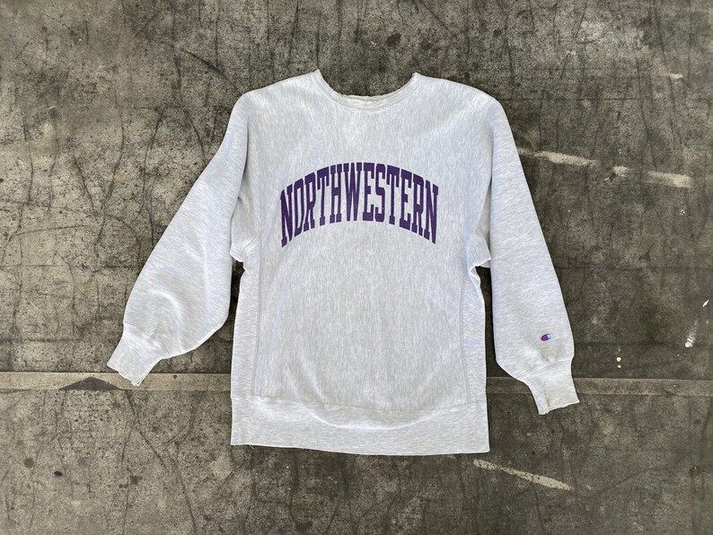 Vintage 90S Champion Reverse Weave Sweatshirt1990S Northwestern University Crewneck Sweater