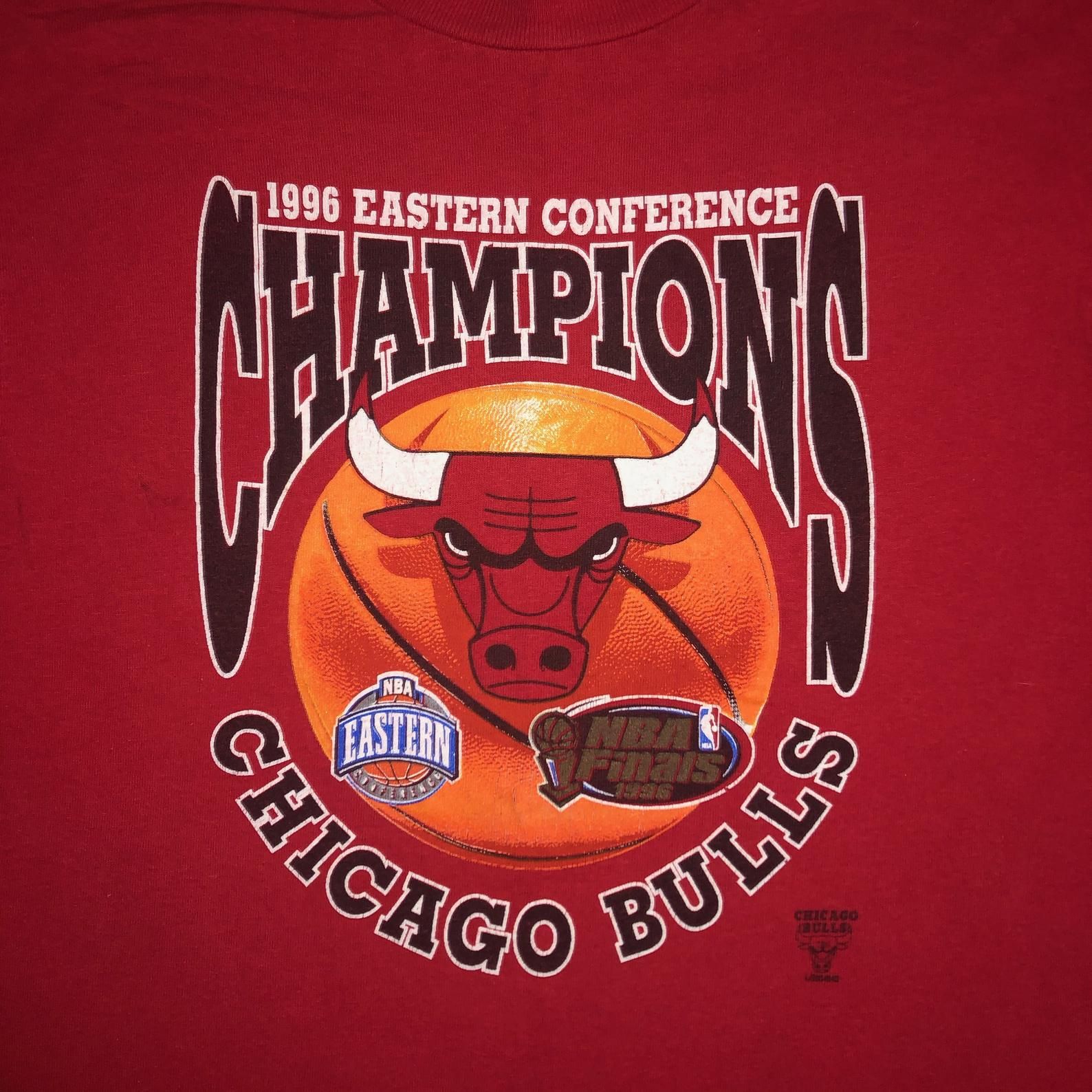 Vintage 90S Chicago Bulls T Shirt 1996 Nba Champions Michael Jordan The Last Dance 1990S
