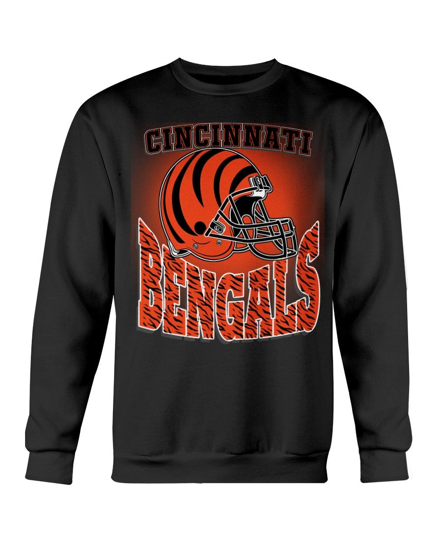 Vintage 90S Cincinnati Bengals Big Helmet Sweatshirt 211120