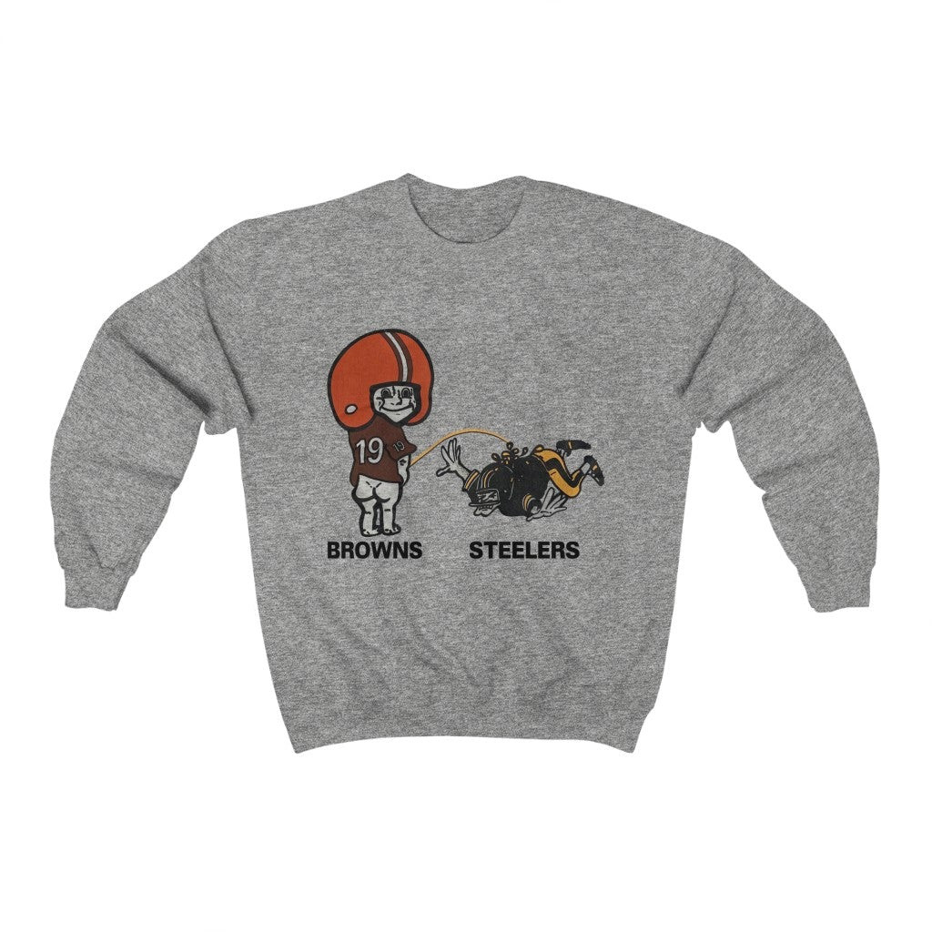 Vintage 90's Cleveland Browns Peeing On The Pittsburgh Steelers Graphic Shirt