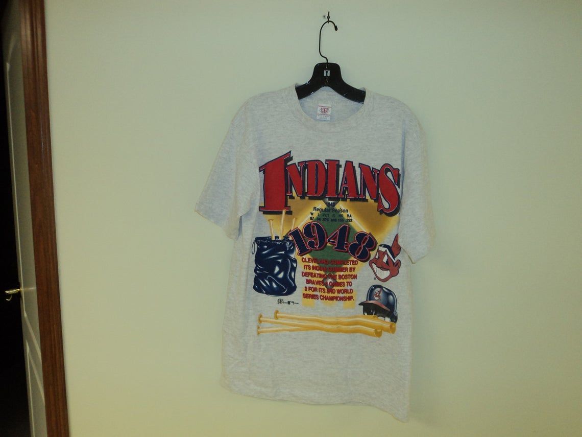 Vintage 90s Cleveland Indians World Series 1948 Shirt