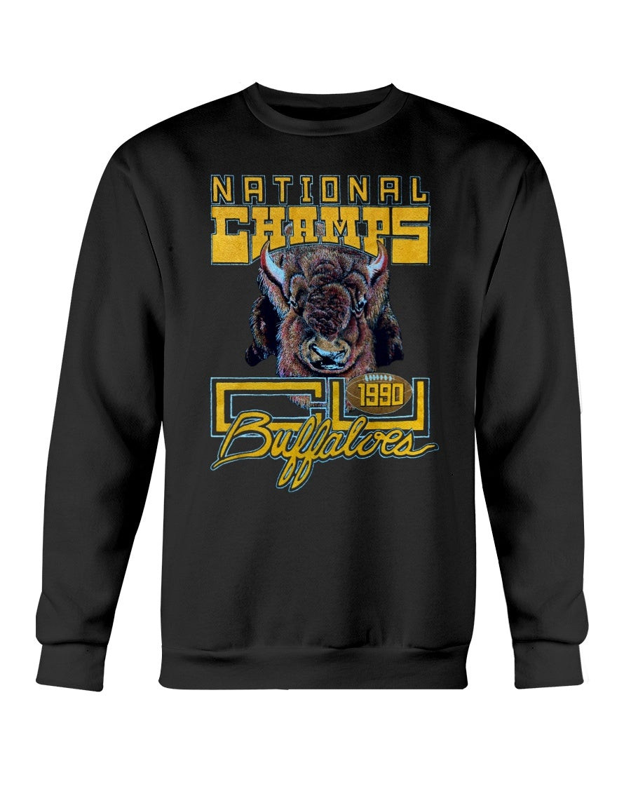 Vintage 90S Colorado Buffaloes 1990 National Champs Sweatshirt 211127
